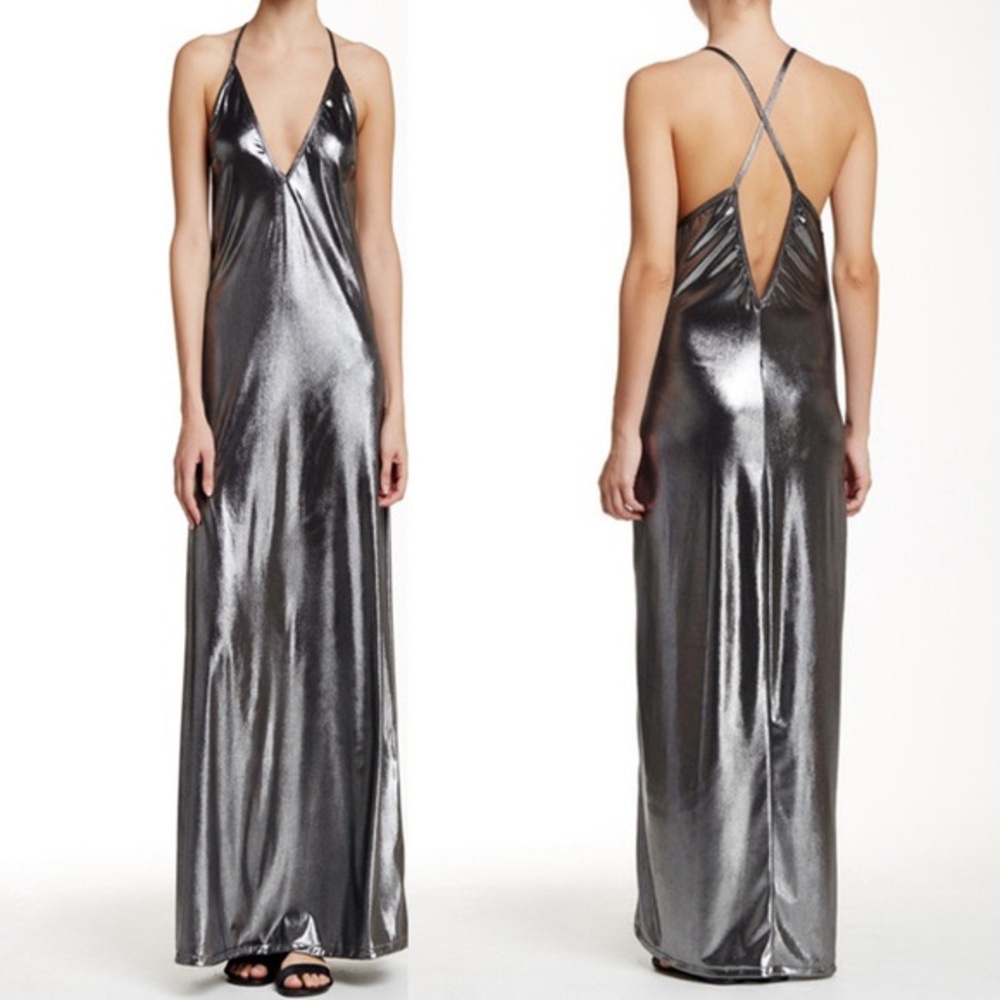 NWOT American Apparel Metallic Maxi Dress